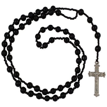 ROSARY THREAD PEARL 6MM BLACK