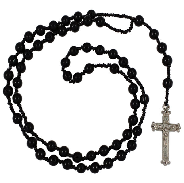 ROSARY THREAD PEARL 6MM BLACK