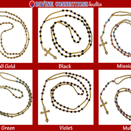 Rosary thread crystal 4 mm G