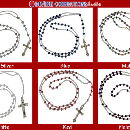 Rosary thread crystal 4 mm s