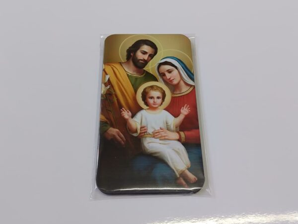 Divine Connections India Fridge Magnet Rectangle Holy Family Golden Theme